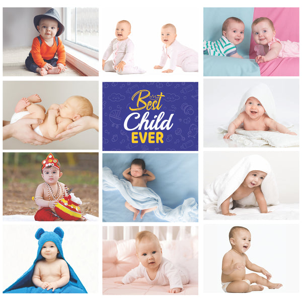 ROUSRIE NEW BORN BABY GIRL-BOY POSTERS | PACK OF 12 |LARGE SIZE | SELF ADHESIVE