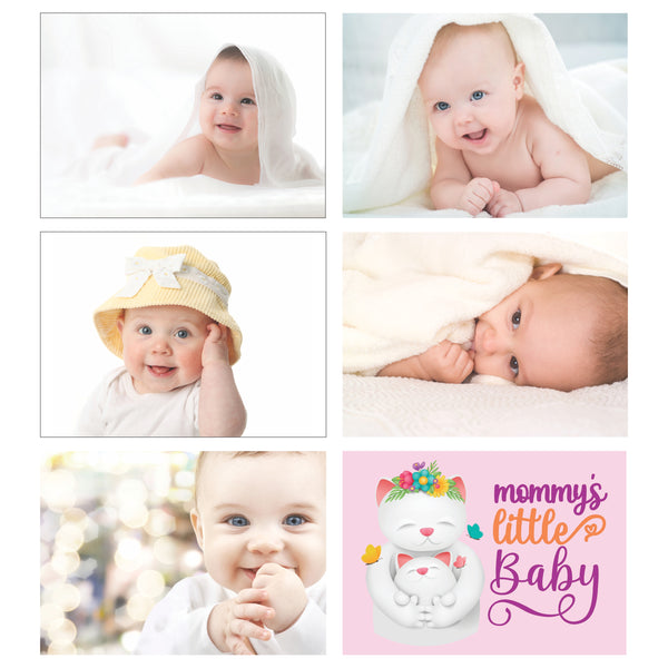 ROUSRIE NEW BORN BABY POSTERS | PACK OF 6|LARGE SIZE | SELF ADHESIVE