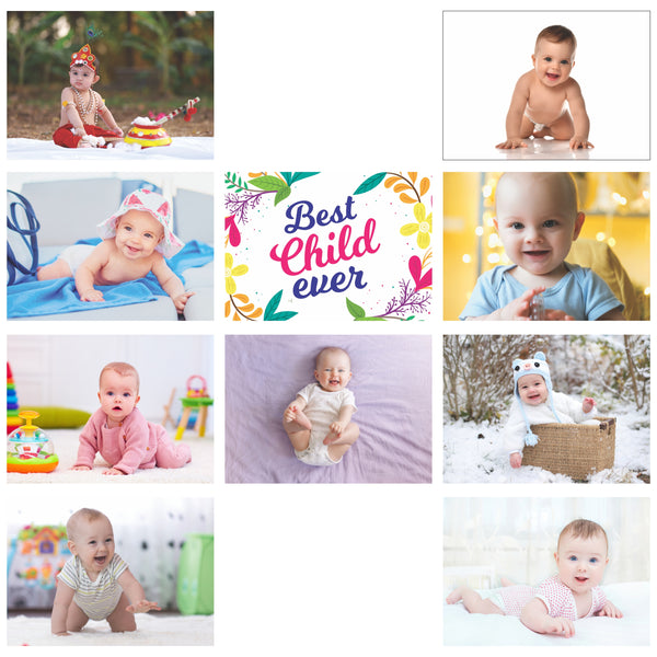 ROUSRIE-NEW BORN BABY POSTERS | PACK OF 10 | LARGE SIZE | SELF ADHESIVE
