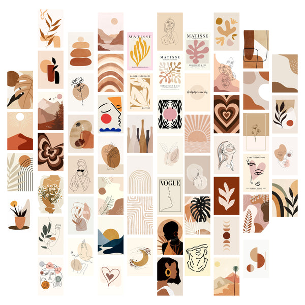Set Of 60 Aesthetic Vinyl Pictures for Wall Collage Kit