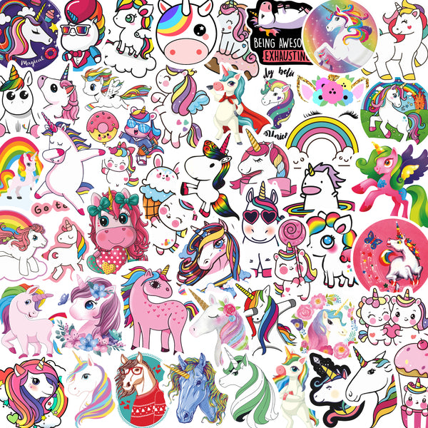 ROUSRIE LAPTOP STICKERS | GIRLS LAPTOP STICKERS | 51 PIECES | UNICORN STICKERS |